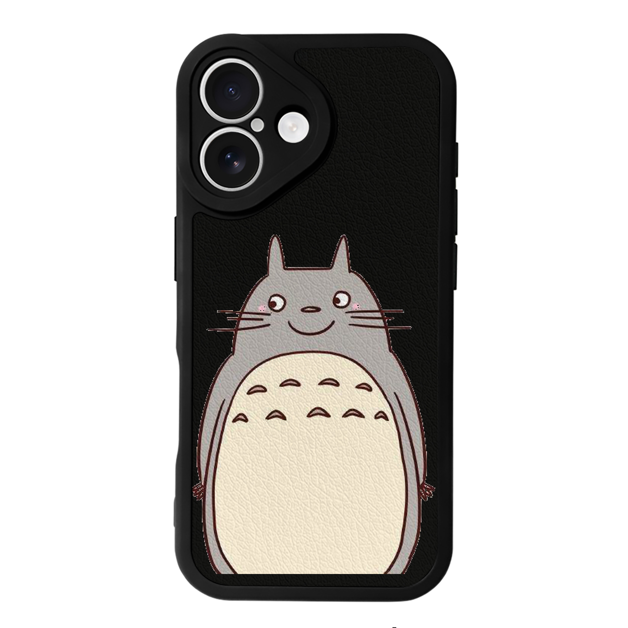（画像用） となりのトトロ 草壁メイ 草壁サツキ My Neighbor Totoro Satsuki Kusakabe Mei Kusakabe 【iPhone 16シリーズ対応】シリコンスマホケース（レザー調） 材質：シリコン